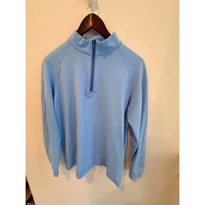 J McLaughlin Blue Quarter Zip Pullover Womens Large Performance Top